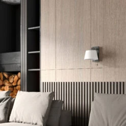 Lucande Rhea Wandleuchte Mit Schwarzem Holz -Lucande 9976132 2