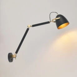 Lucande Nordin Wandlampe Schwarz/gold, Ausziehbar 14 Lucande Nordin Wandlampe Schwarz/gold, Ausziehbar -Lucande 9976139 5