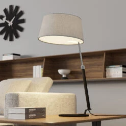 Lucande Janus Tischleuchte Mit Ausziehbarem Schirm