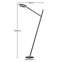 Lucande Nimbe LED-Stehleuchte, Schwarz, Dimmer -Lucande 9976149 3