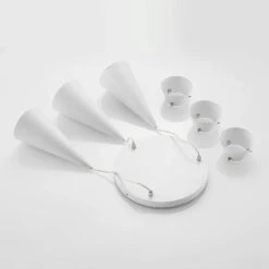 Lucande Naoh Hängeleuchte Rondell, 3-flg., Weiß -Lucande 9976152 3