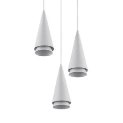 Lucande Naoh Hängeleuchte Rondell, 3-flg., Weiß -Lucande 9976152 8