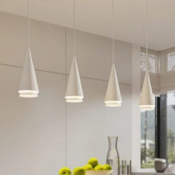 Lucande Naoh Hängeleuchte, 4-fl., Weiß