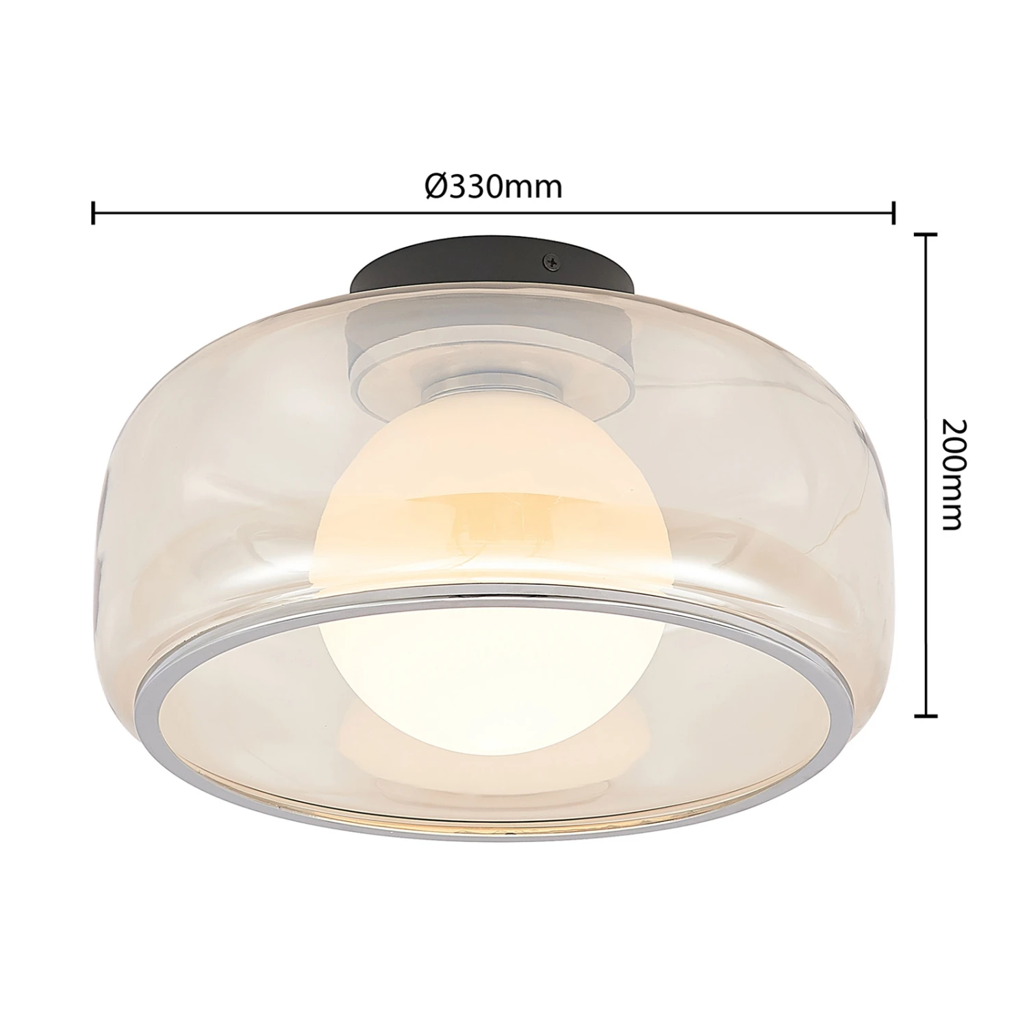 Lucande Tellima LED-Deckenleuchte, Cognacfarben 5 Lucande Tellima LED-Deckenleuchte, Cognacfarben – Bild 5